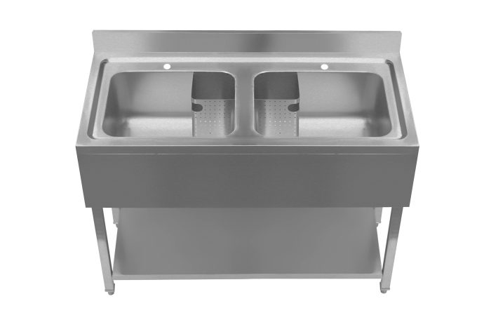 Double Bowl Industrial Sink 1000mm