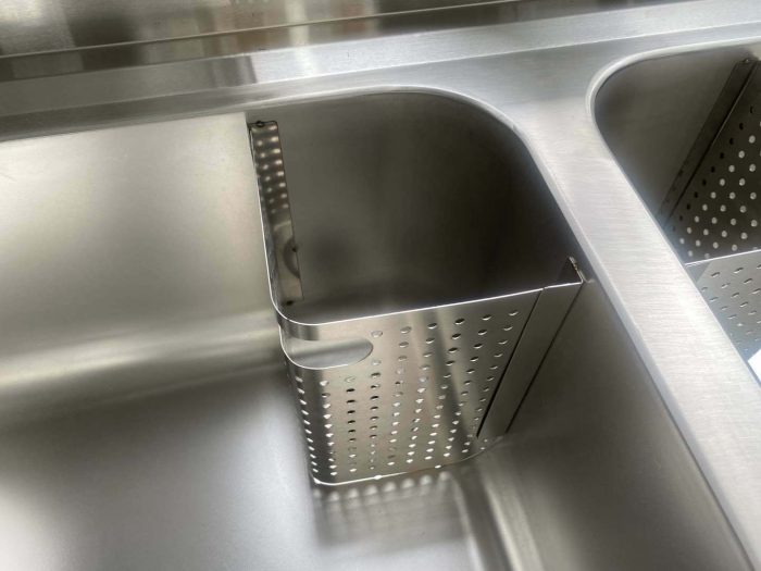 Stainless Steel Catering Sink unit 1400mm Double Bowl