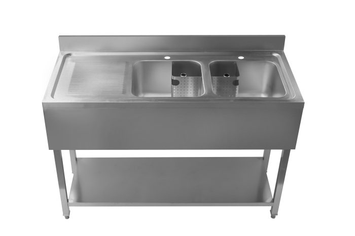 Stainless Steel Double Commercial Sink 1400mm